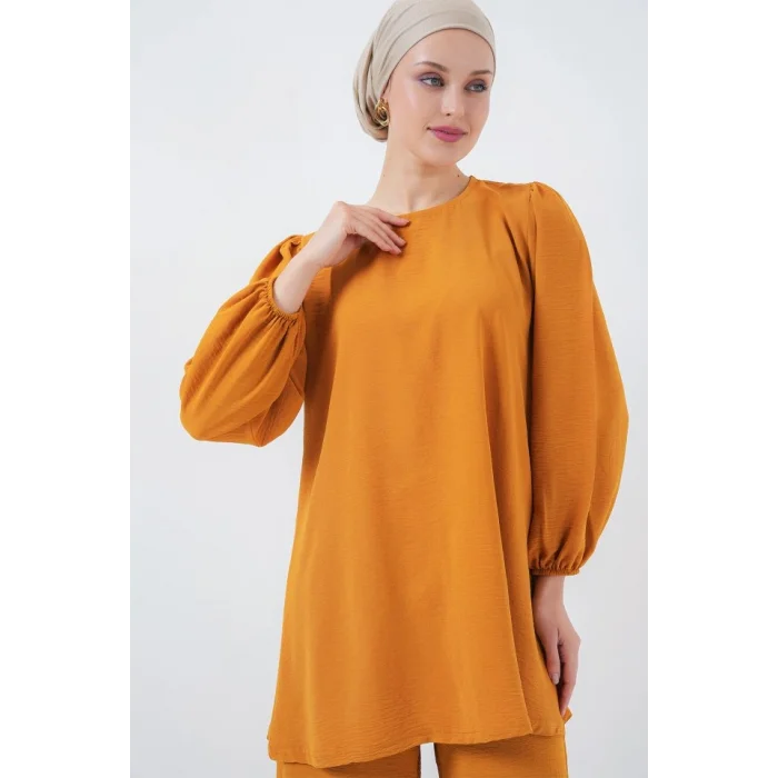 Ayrobin Tunik Pantolon Alt Üst Takım 6712 - Hardal
