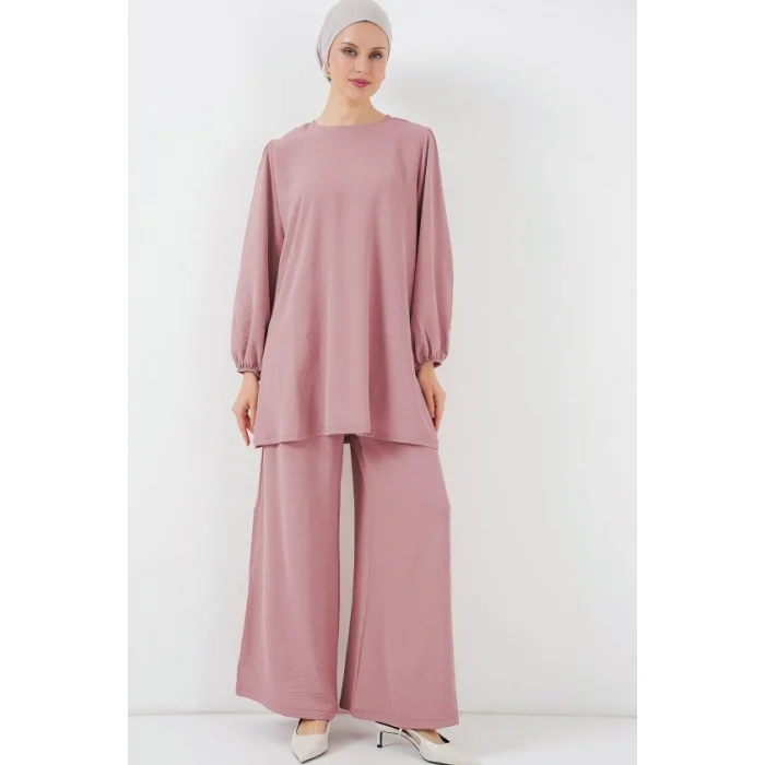 Ayrobin Tunik Pantolon Alt Üst Takım 6712 - Pudra