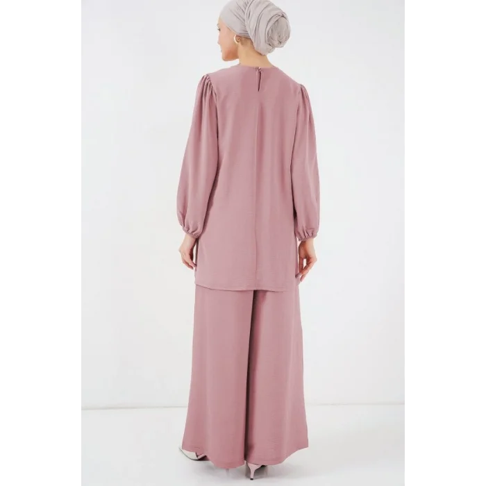 Ayrobin Tunik Pantolon Alt Üst Takım 6712 - Pudra