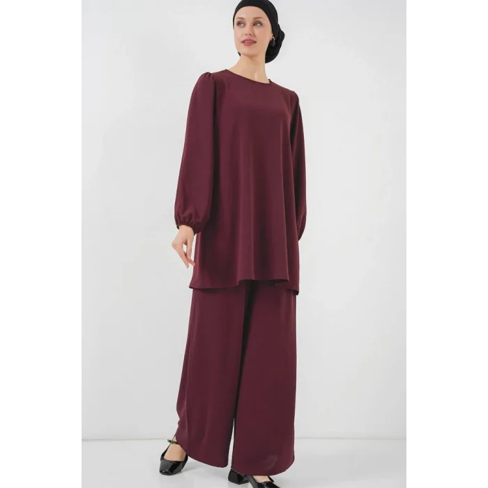 Ayrobin Tunik Pantolon Alt Üst Takım 6712 - Y.Bordo