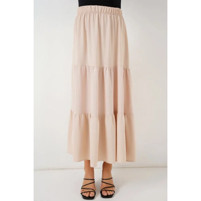 Ayrobin Uzun Etek 8048 - Bej