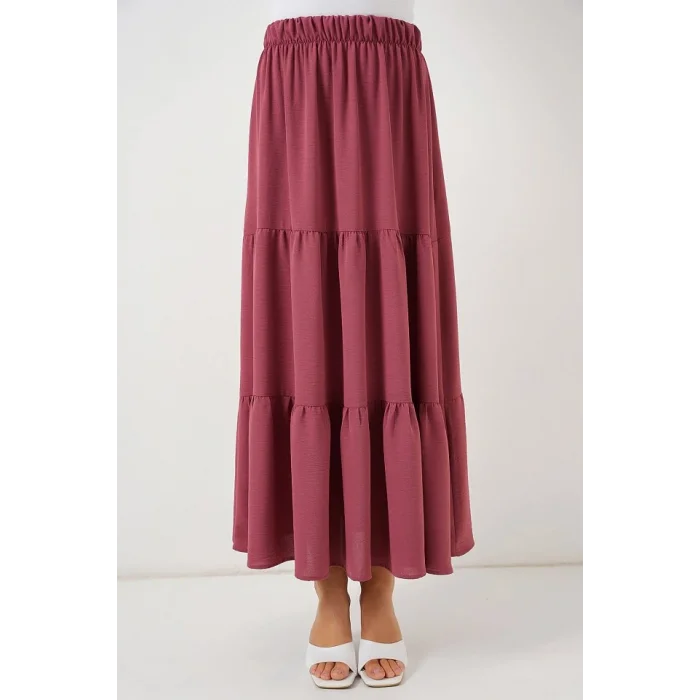 Ayrobin Uzun Etek 8048 - Gül Kurusu