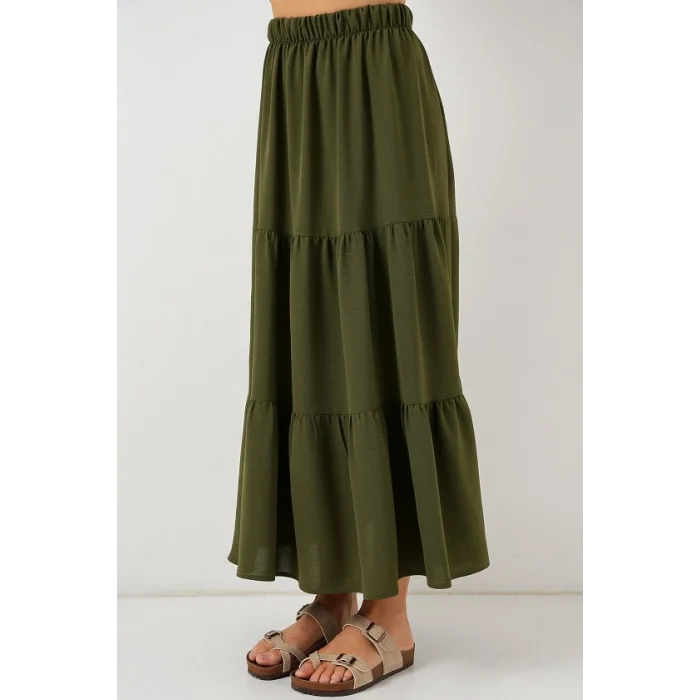 Ayrobin Uzun Etek 8048 - Haki