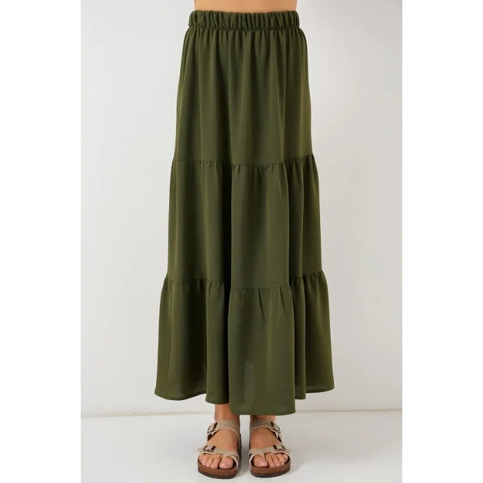 Ayrobin Uzun Etek 8048 - Haki