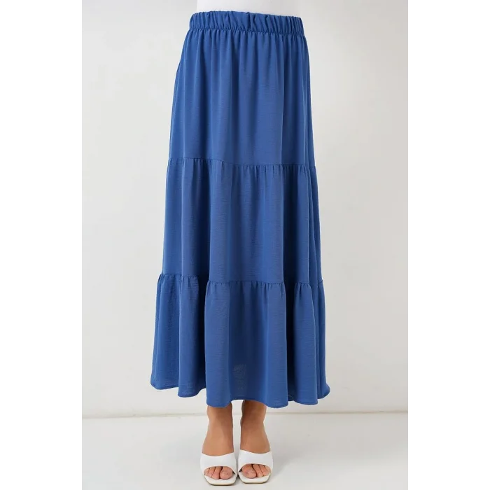 Ayrobin Uzun Etek 8048 - İndigo