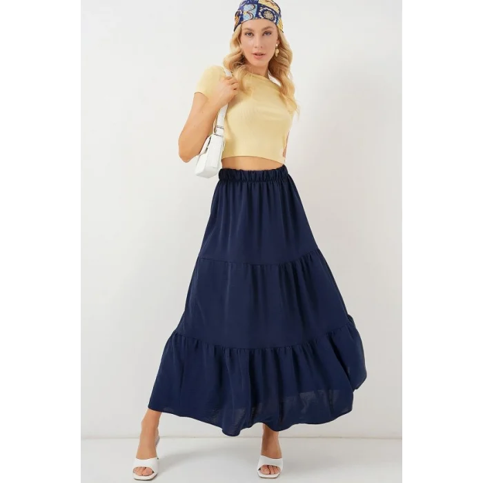 Ayrobin Uzun Etek 8048 - Lacivert