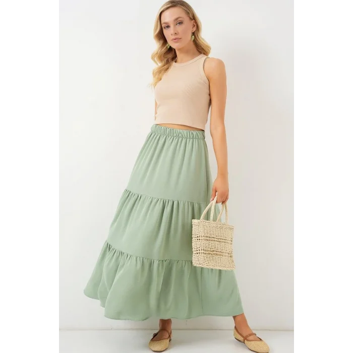 Ayrobin Uzun Etek 8048 - Mint