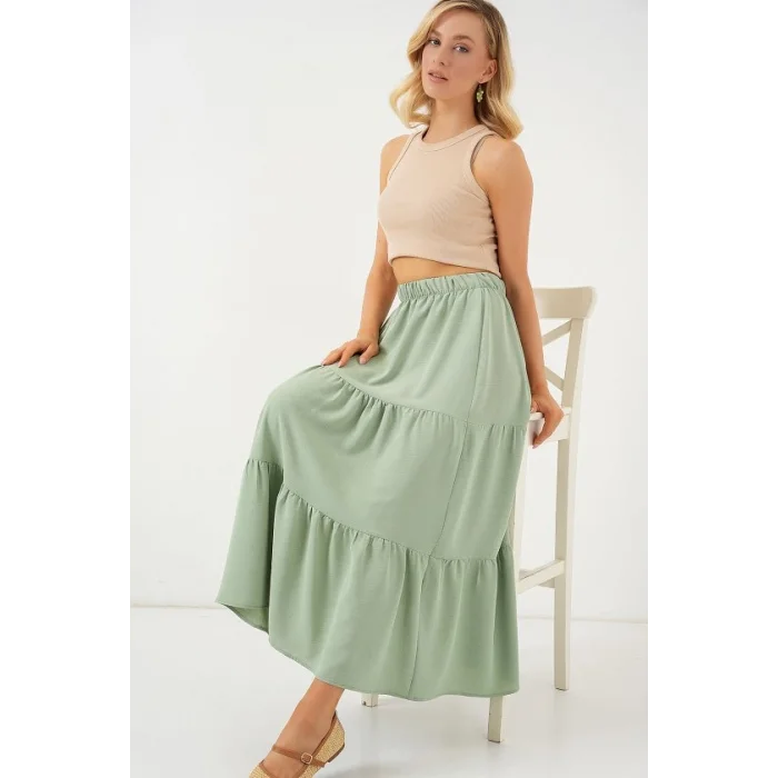 Ayrobin Uzun Etek 8048 - Mint