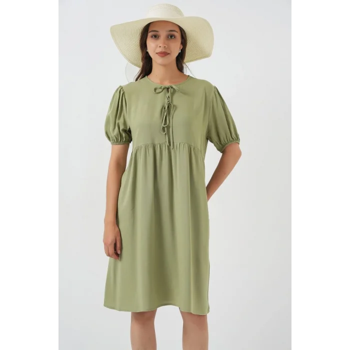 Bağcıklı Midi Elbise 2575 - C. Çağla