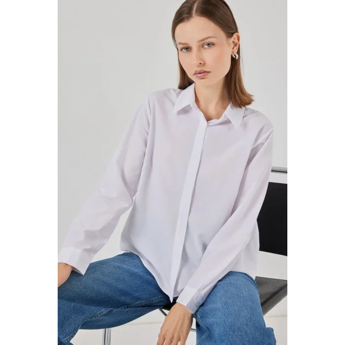 Basic Gömlek 20348 - Beyaz