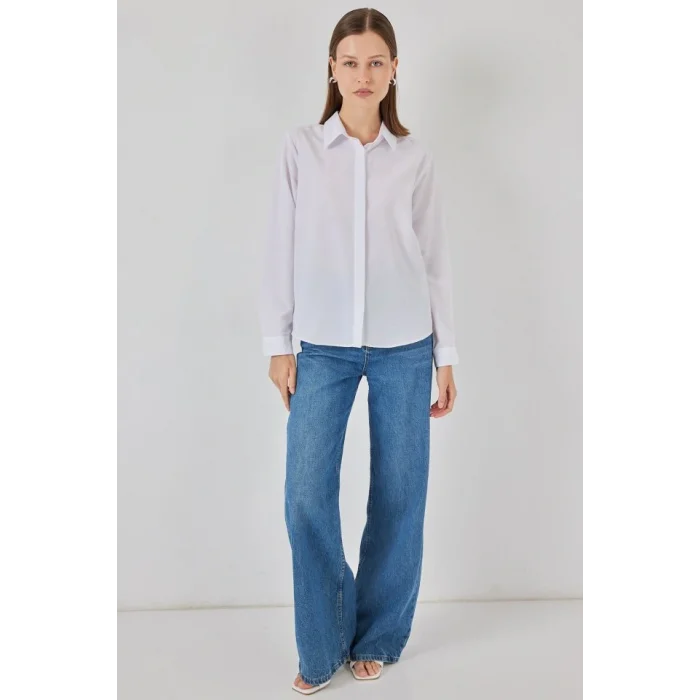 Basic Gömlek 20348 - Beyaz