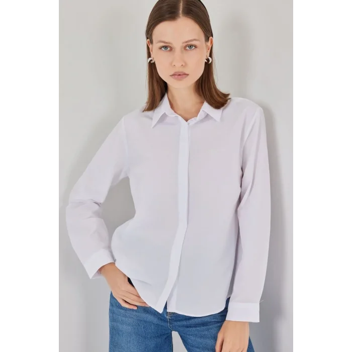 Basic Gömlek 20348 - Beyaz