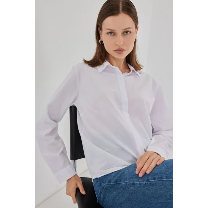 Basic Gömlek 20348 - Beyaz