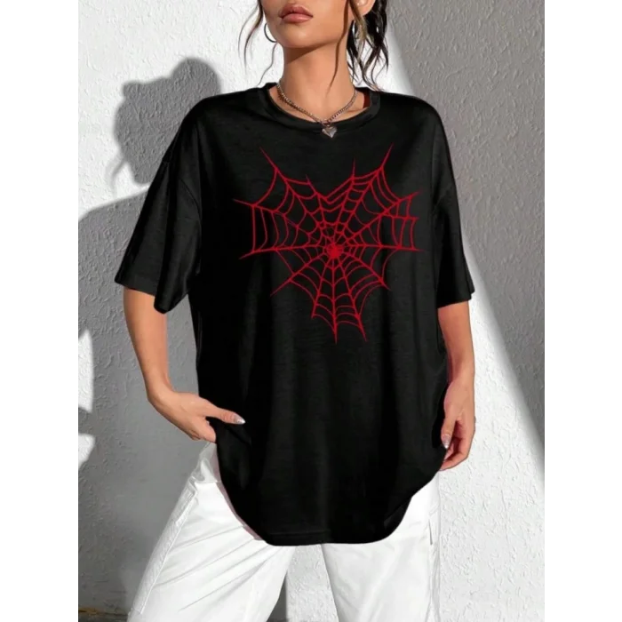 Baskılı T-shirt - Siyah