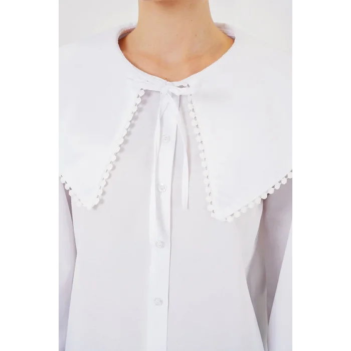 Bebe Yaka Gömlek 20314 - Beyaz