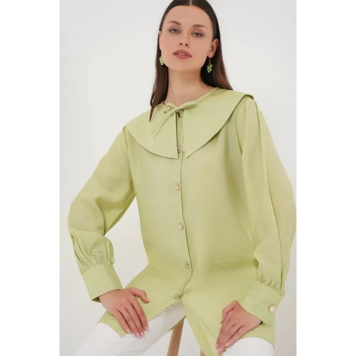 Bebe Yaka Uzun Tunik 5967 - E.Yeşil