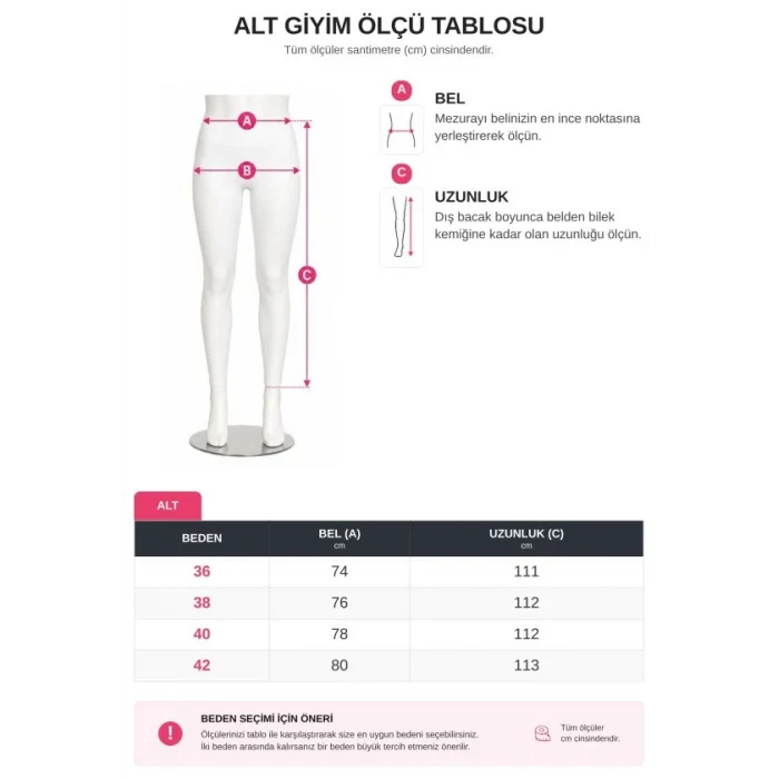 Beli Bağcıklı Pliseli Bol Paça İthal Krep Pantolon -Haki