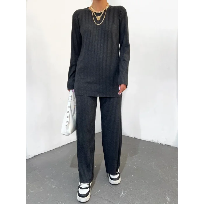 Bisiklet Yaka Kaşkorse Takım -Füme