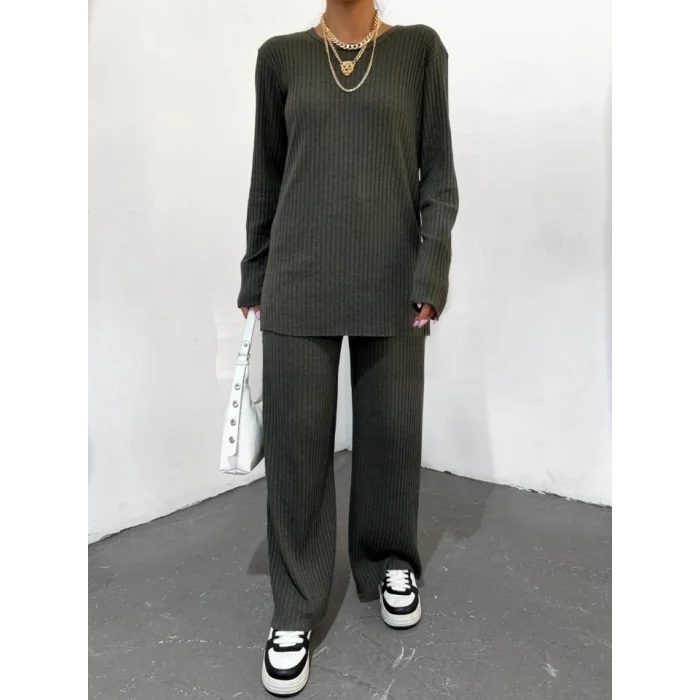 Bisiklet Yaka Kaşkorse Takım -Haki