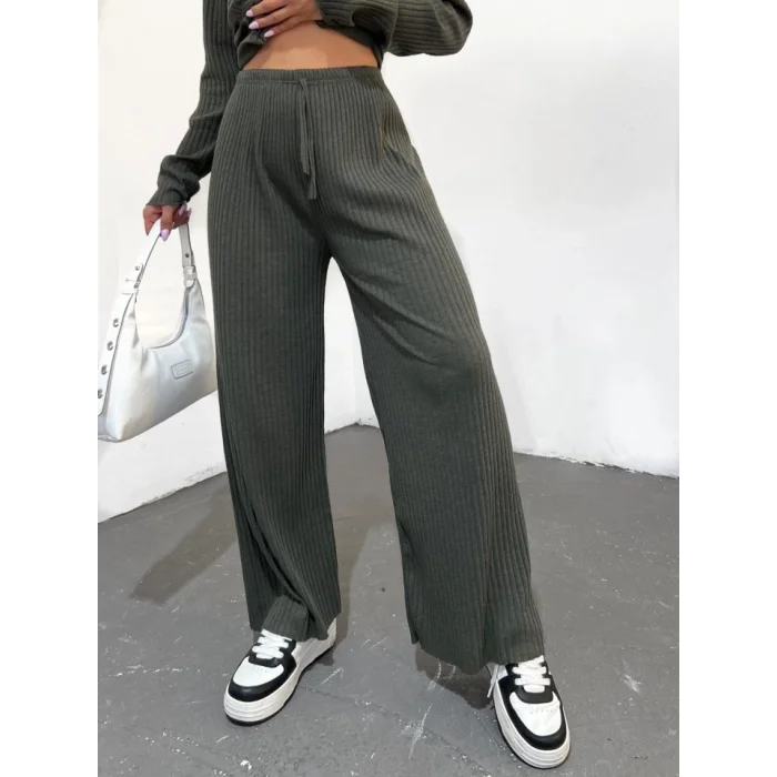 Bisiklet Yaka Kaşkorse Takım -Haki