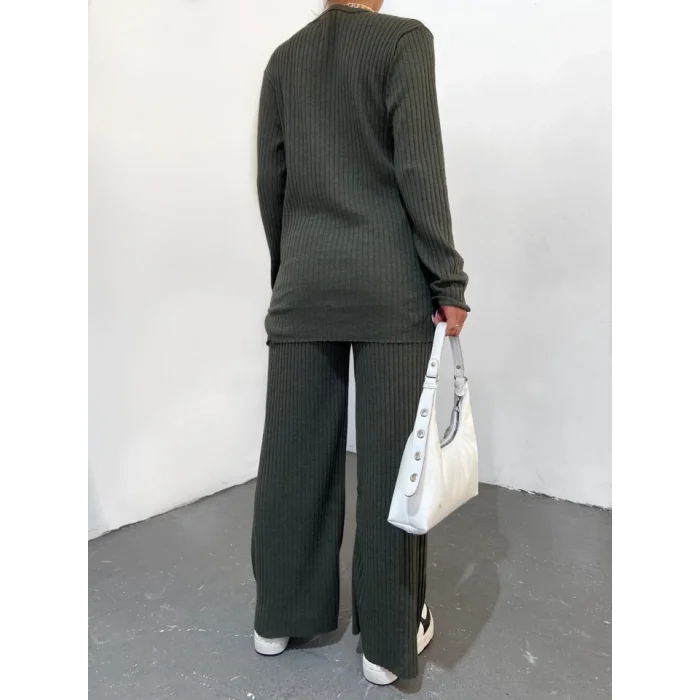 Bisiklet Yaka Kaşkorse Takım -Haki