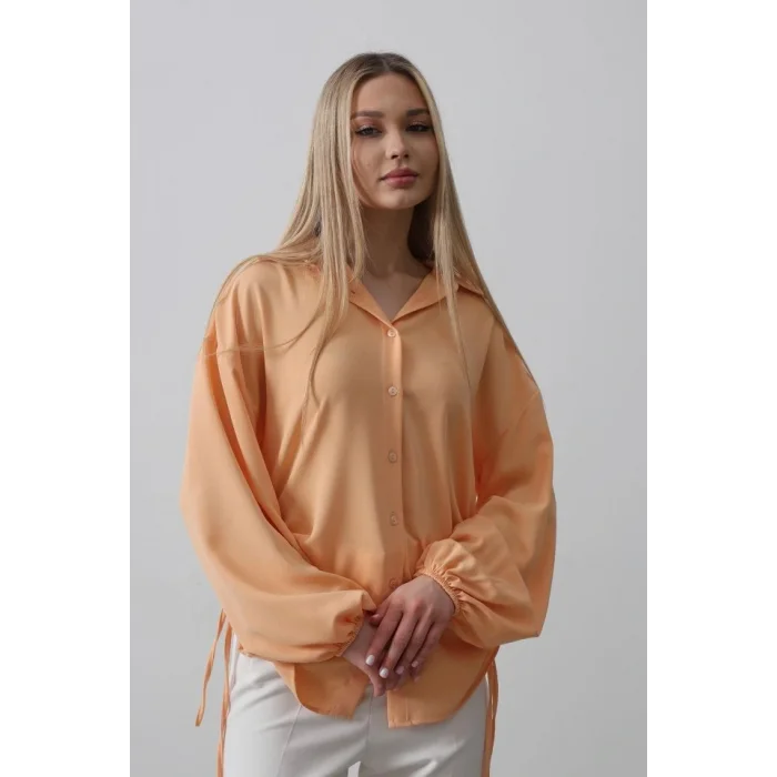 Biye Detaylı Ayrobin Gömlek - Somon