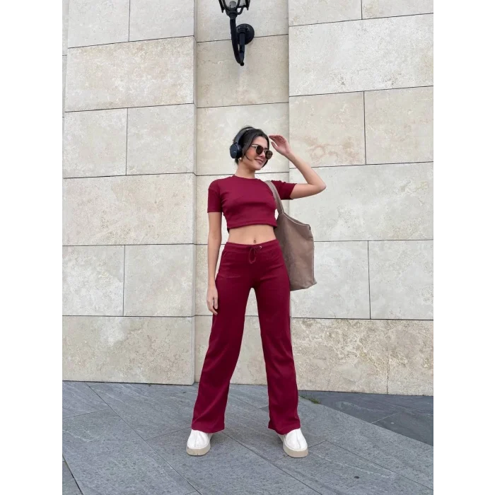 Bol paça pantolonlu alt üst takım