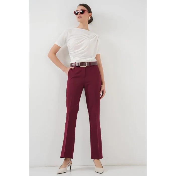 Büzgü Detaylı Kısa Kol Sandy Bluz 945 - Beyaz