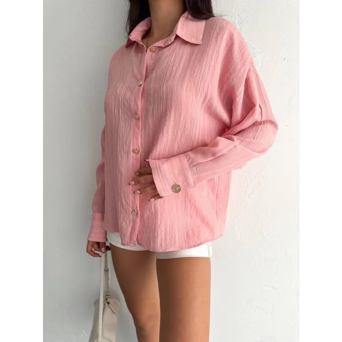 Çizgili oversize gömlek