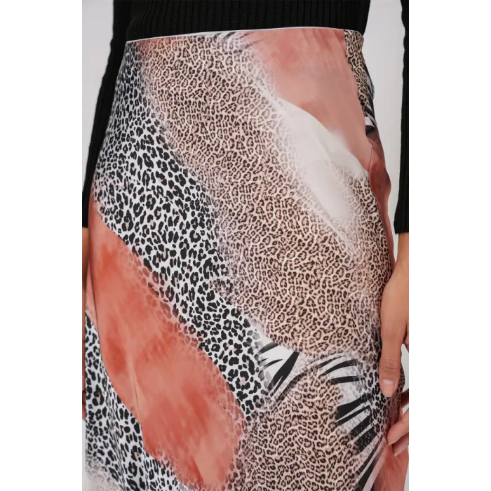 Desenli Saten Etek 15877 - Turuncu