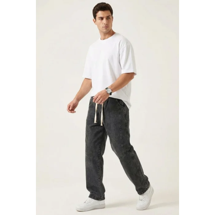 Erkek Rahat Kesim Baggy Jean Pantolon 30074 - Antrasit