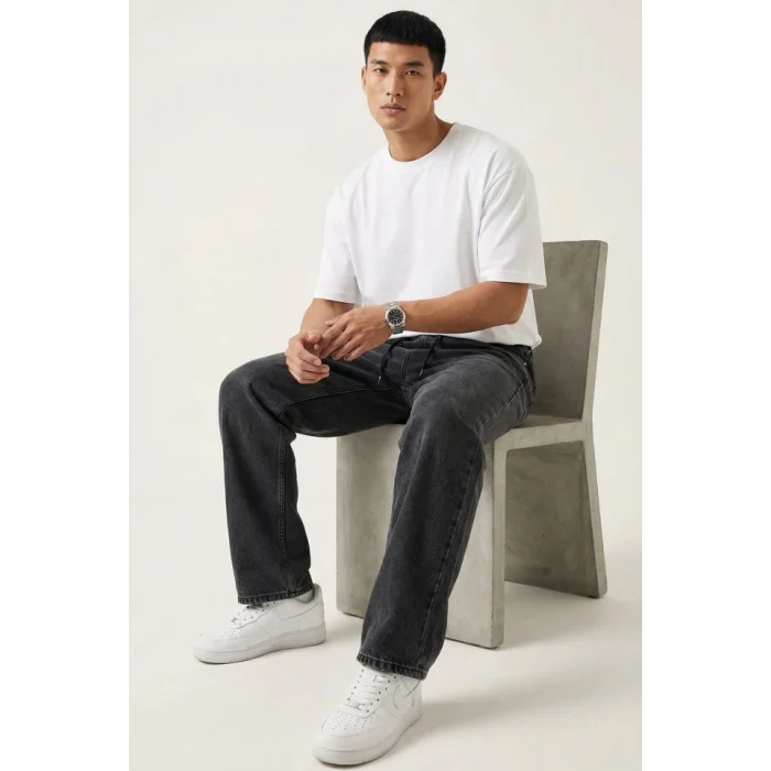 Erkek Rahat Kesim Baggy Jean Pantolon 30075 - Antrasit