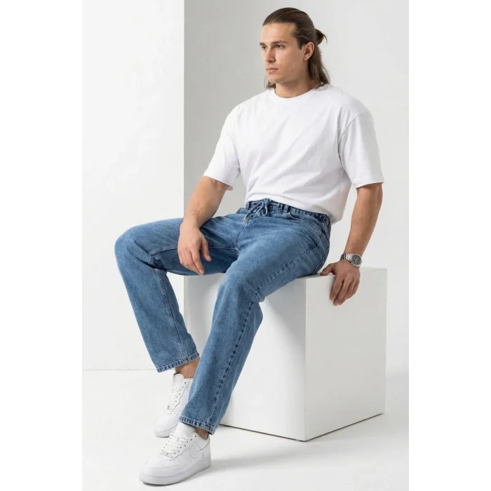 Erkek Rahat Kesim Baggy Jean Pantolon 30075 - İndigo
