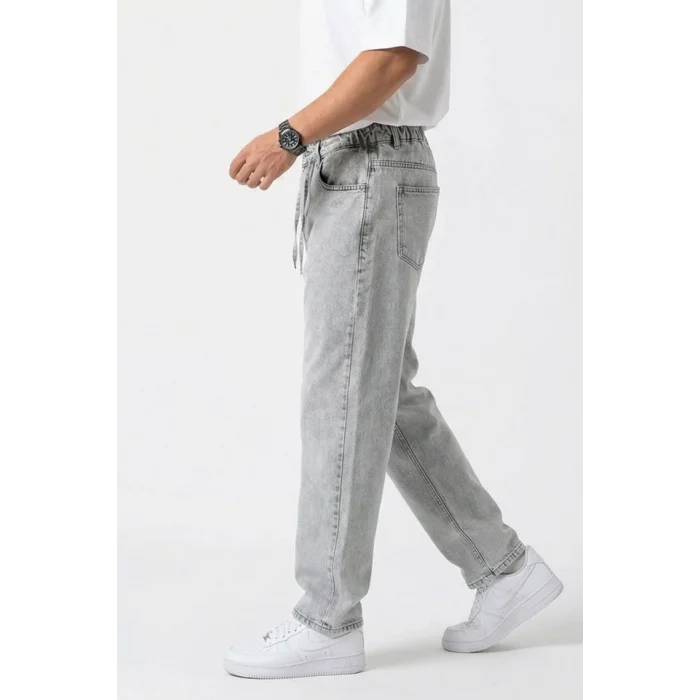Erkek Rahat Kesim Baggy Jean Pantolon 30075 - Taş