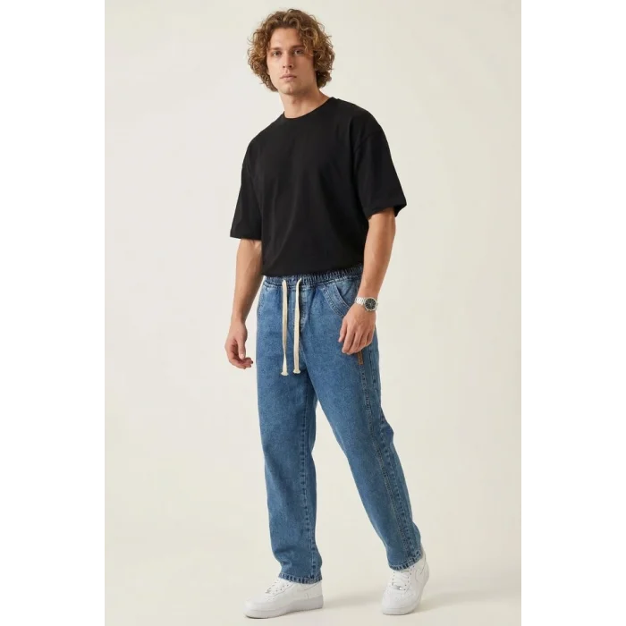 Erkek Rahat Kesim Baggy Jean Pantolon 30076 - İndigo