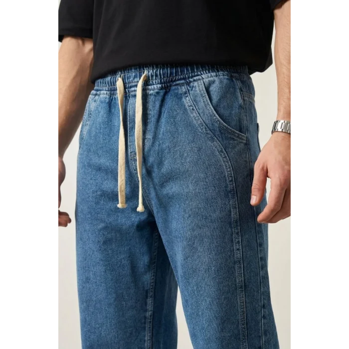 Erkek Rahat Kesim Baggy Jean Pantolon 30076 - İndigo