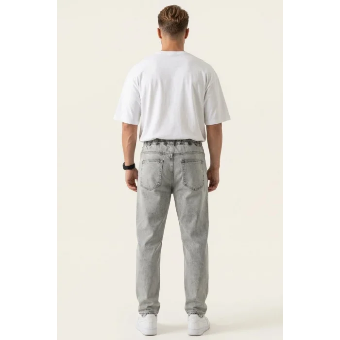 Erkek Rahat Kesim Baggy Jean Pantolon 30076 - Taş