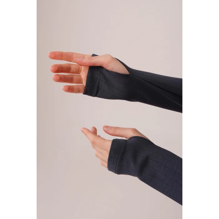 Fitilli Bluz Ve Pantolon Antrasit İkili Takım