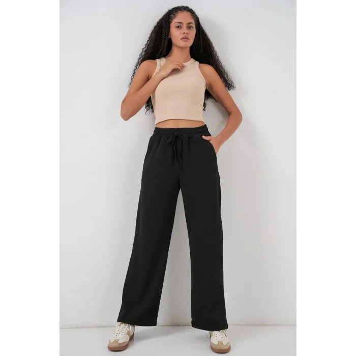 Fitilli Pantolon 30053 - Siyah