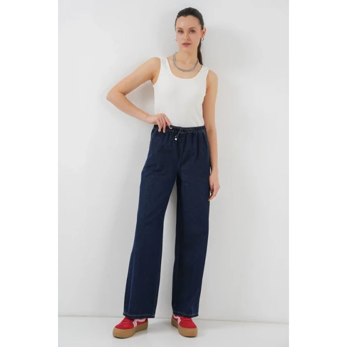 Geniş Paça Kot Pantolon 6706 - Lacivert