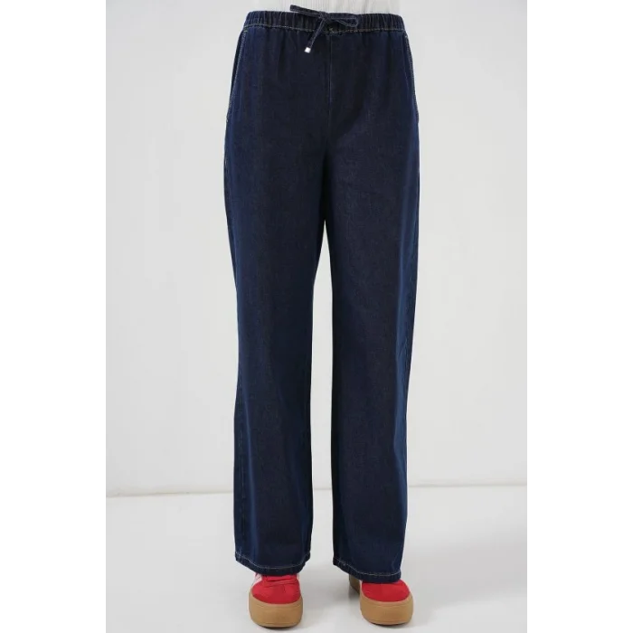Geniş Paça Kot Pantolon 6706 - Lacivert