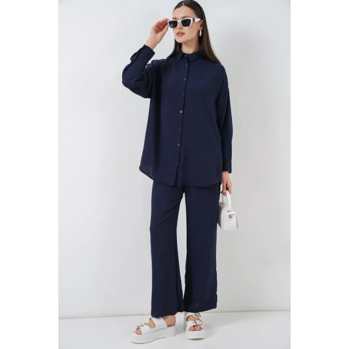 Gömlek Pantolon İkili Takım 30063 - Lacivert