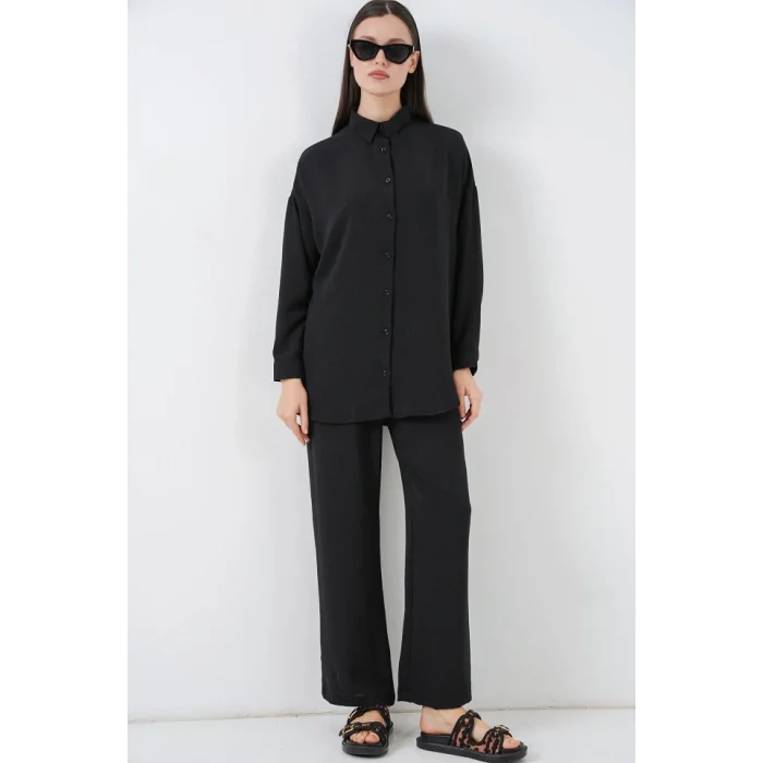 Gömlek Pantolon İkili Takım 30063 - Siyah