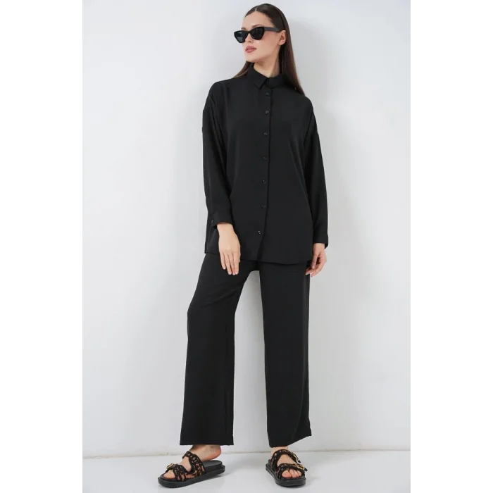 Gömlek Pantolon İkili Takım 30063 - Siyah