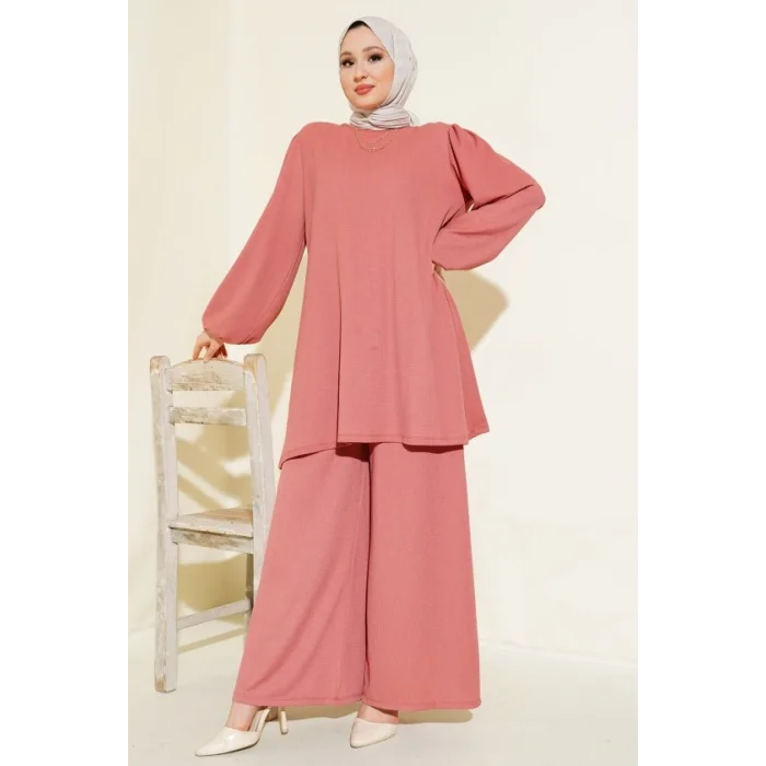 Gül Kurusu Tunik Pantolon Alt Üst Takım 6663