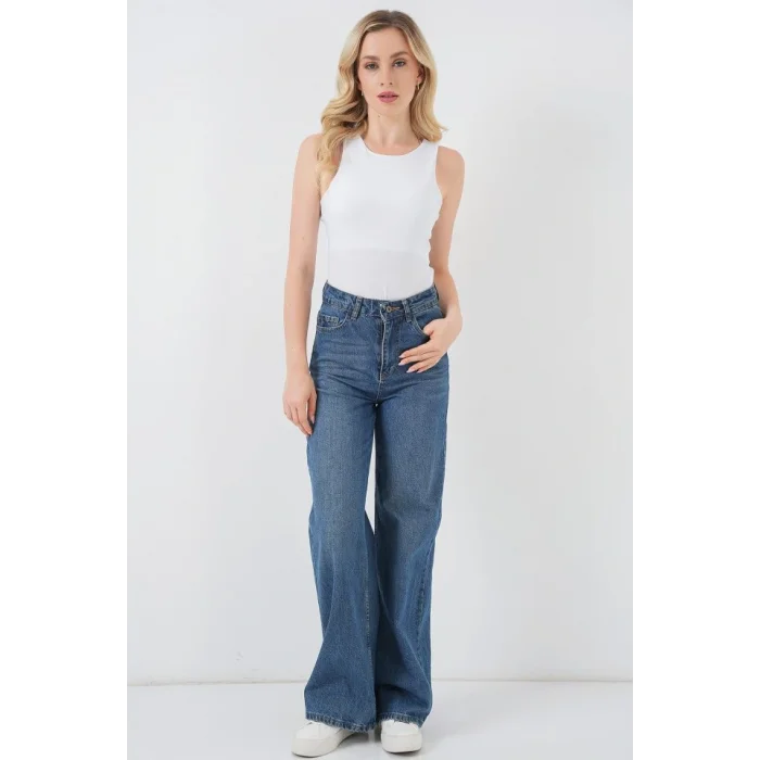 Halter Yaka Çıtçıtlı Body 972 - Beyaz