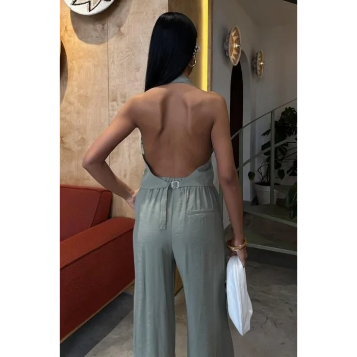 Halter Yaka Yelekli Modal Takım 10144