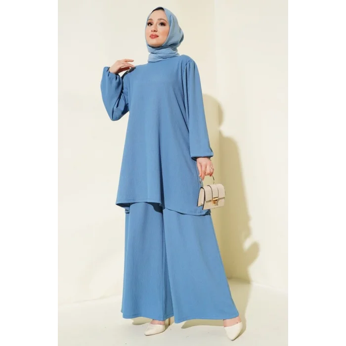 İndigo Tunik Pantolon Alt Üst Takım 6663