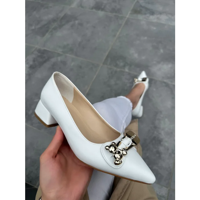 Jies Beyaz Topuklu Ayakkabı