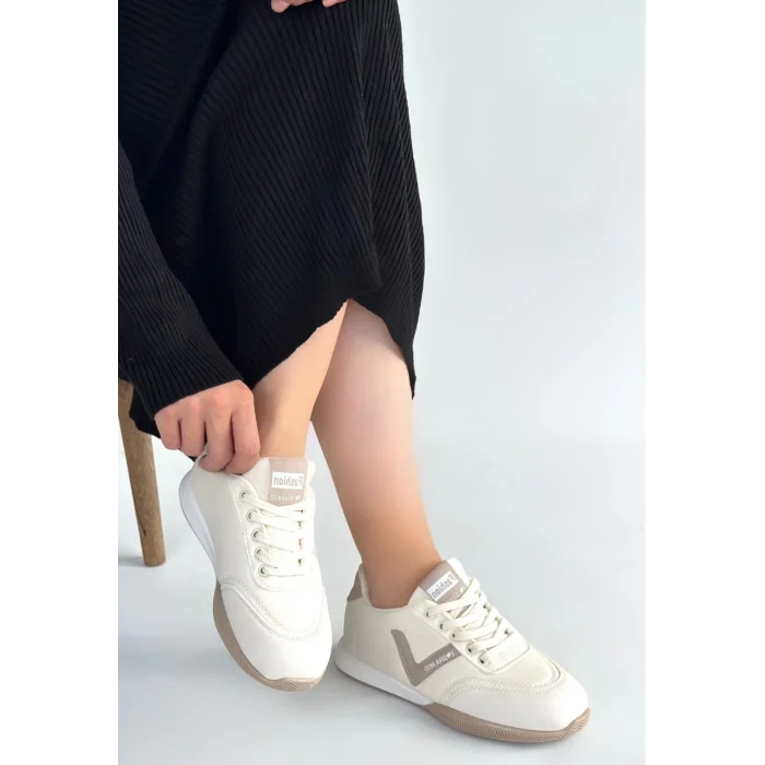 Jowen Bej Cilt Vizon Detaylı Bağcıklı Spor Ayakkabı